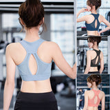 Bra top, yoga top, U-neck, with cups, wide shoulder straps, no wires, 8 colors, breathable, tulle, switching, thin, sweat-absorbing, quick-drying, open back, super flattering, pretty, cute for adults, fitness, sports, Pilates, running, large sizes, S~XXL