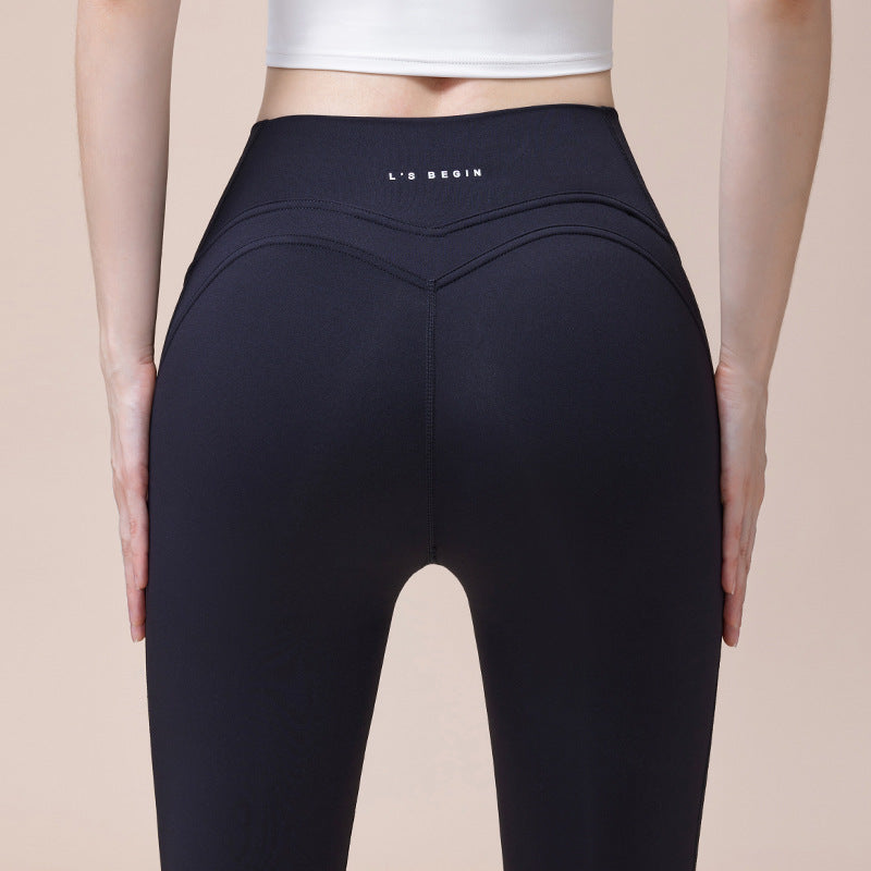 New Double-Sided Brushed Seamless Nude High Waist Nylon Fitness Yoga Pants Outdoor Running Sports Yoga Clothes for Women