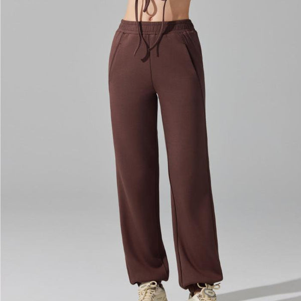 女性用の秋と冬のアウトドアスポーツパンツ、スリミングランニング