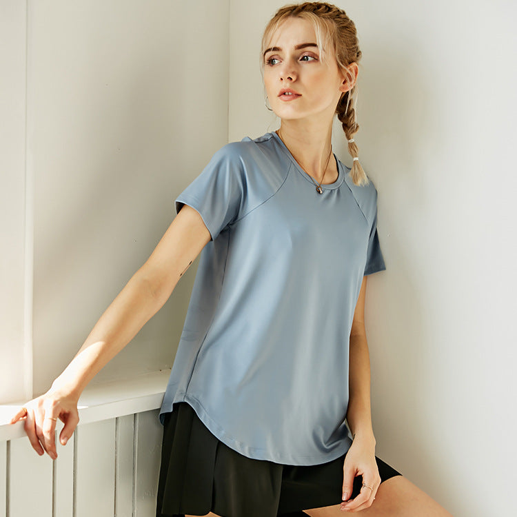 Tシャツ トップス レディース 吸汗 速乾 ランニング ルーズ ヨガ 2020 夏-2730-Li ヨガ
