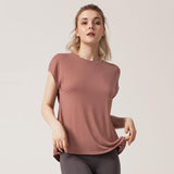 Short sleeve yoga top, quick drying, sports, fitness, 3 colors available, women's, slimming effect♡, loose, sexy, S~XL