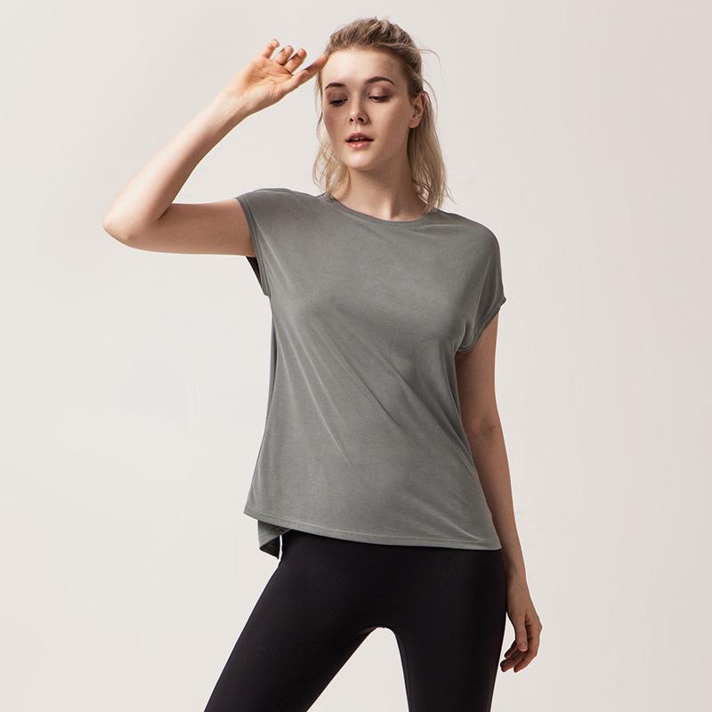 Short sleeve yoga top, quick drying, sports, fitness, 3 colors available, women's, slimming effect♡, loose, sexy, S~XL