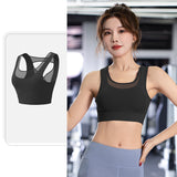 Bra top, yoga top, U-neck, with cups, wide shoulder straps, no wires, 8 colors, breathable, tulle, switching, thin, sweat-absorbing, quick-drying, open back, super flattering, pretty, cute for adults, fitness, sports, Pilates, running, large sizes, S~XXL