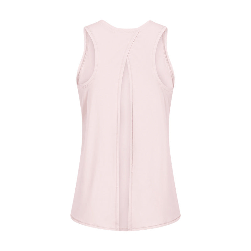 Camisole Yoga Top Round Neck Sleeveless Solid Color Lightweight Casual Easy to Match 4~12