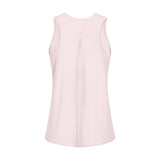 Camisole Yoga Top Round Neck Sleeveless Solid Color Lightweight Casual Easy to Match 4~12