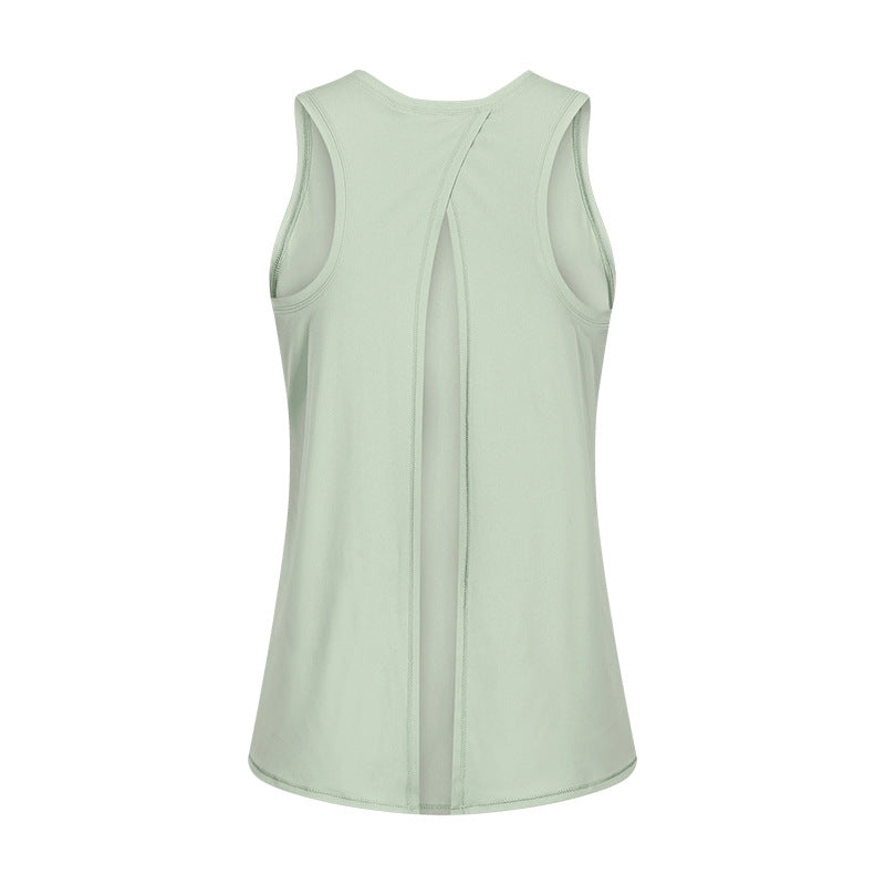 Camisole Yoga Top Round Neck Sleeveless Solid Color Lightweight Casual Easy to Match 4~12