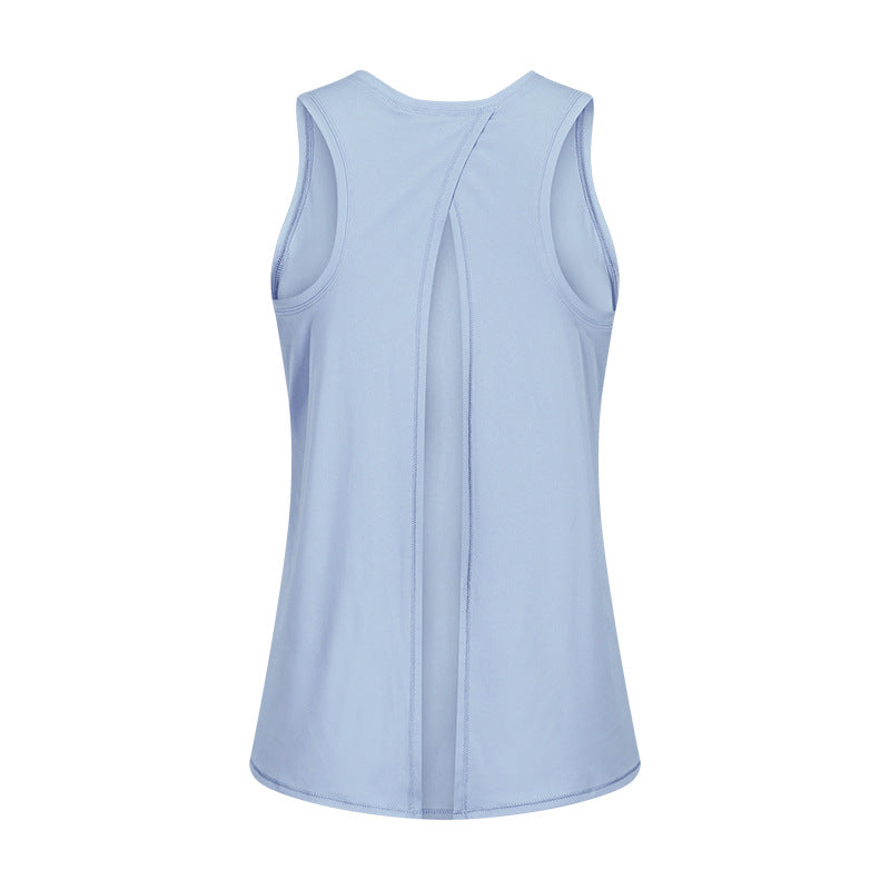 Camisole Yoga Top Round Neck Sleeveless Solid Color Lightweight Casual Easy to Match 4~12