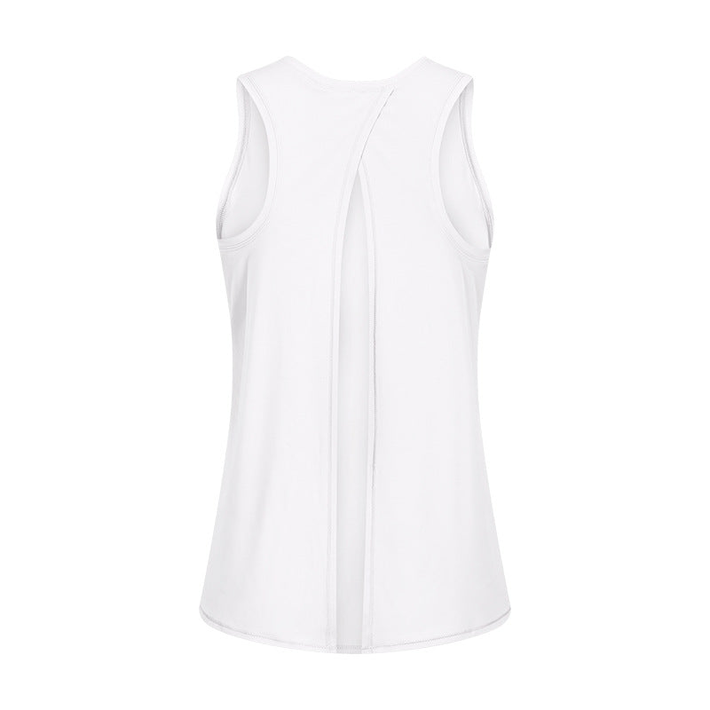 Camisole Yoga Top Round Neck Sleeveless Solid Color Lightweight Casual Easy to Match 4~12