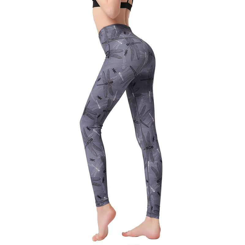 Leggings, Yoga Pants, Colorful Pattern, Sweat Absorbent, Quick Drying, Tights, Beautiful Legs, Beautiful Buttocks, Compression, Print, High Waist, Hip Up, Stretch, Gym Wear, Fitness, Sports, Pilates, S~XL