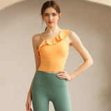 Camisole Yoga Top Padded Underwire Sleeveless Solid Gym Wear Women's Cute S~XL