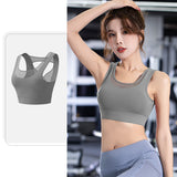 Bra top, yoga top, U-neck, with cups, wide shoulder straps, no wires, 8 colors, breathable, tulle, switching, thin, sweat-absorbing, quick-drying, open back, super flattering, pretty, cute for adults, fitness, sports, Pilates, running, large sizes, S~XXL