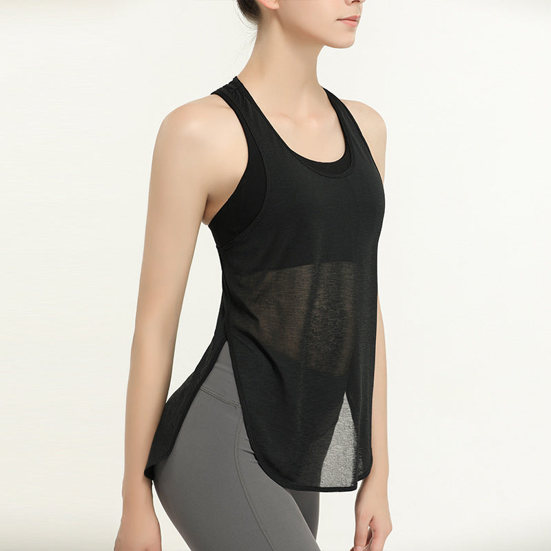 Yoga top, U-neck, 4 colors to choose from, lightweight, breathable, quick-drying, sweat-absorbing, belly-covering, sweet, elegant design, casual, pretty, cute, retro, full of likeability! S~XL