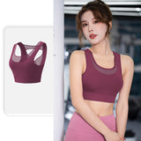 Bra top, yoga top, U-neck, with cups, wide shoulder straps, no wires, 8 colors, breathable, tulle, switching, thin, sweat-absorbing, quick-drying, open back, super flattering, pretty, cute for adults, fitness, sports, Pilates, running, large sizes, S~XXL