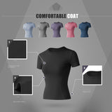 Yoga top, short sleeves, round neck, 6 colors to choose from, sports, fitness, breathable, sweat absorbent, durable, stylish, simple, slimming, stylish, retro, fashionable, S~XXXL