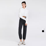 Long sleeve yoga top, solid color, drawstring, sports, casual, sweet, stylish, S~XL