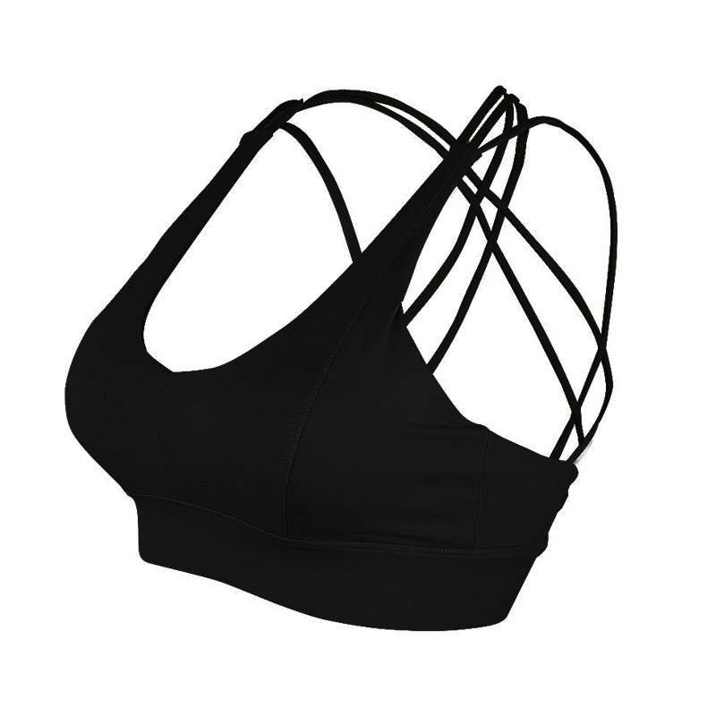 Yoga tops, bra tops, U-neck, pads, no wires, 3 colors to choose from, high waist, breathable, quick drying, sweat absorbent, sports, super flattering, open back, Korean style♥, retro, pretty, easy to match, cute, fashionable, S~XL