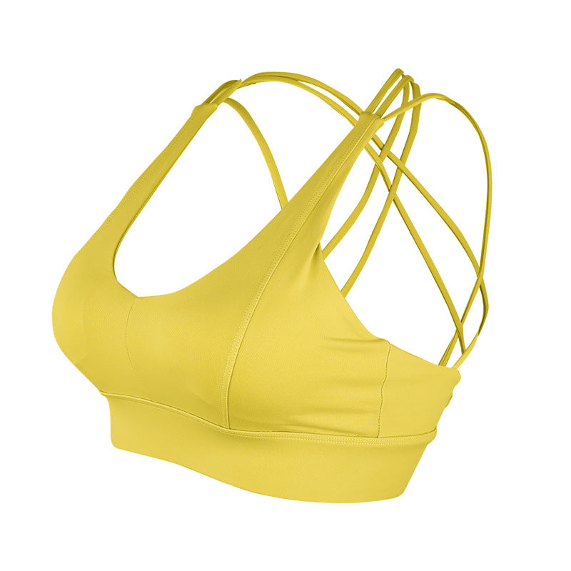 Yoga tops, bra tops, U-neck, pads, no wires, 3 colors to choose from, high waist, breathable, quick drying, sweat absorbent, sports, super flattering, open back, Korean style♥, retro, pretty, easy to match, cute, fashionable, S~XL