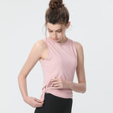 Yoga tops, round neck, 4 colors to choose from, sports, fitness, belly cover, durable, stylish, simple, easy to match, trendy, stylish, luxurious, great value, S~XL