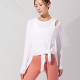 Long sleeve yoga top, round neck, long sleeve, solid color, fitness, sports, full of temperament, training, women's, S~L