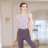Yoga Tops Camisole Simple Elegant✿ Casual Comfortable Round Neck Sleeveless Solid Color 4 Colors to Choose from Breathable Quick Drying Openwork S~XL