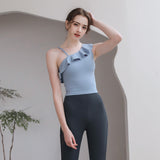 Camisole Yoga Top Padded Underwire Sleeveless Solid Gym Wear Women's Cute S~XL