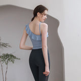 Camisole Yoga Top Padded Underwire Sleeveless Solid Gym Wear Women's Cute S~XL