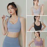 Yoga tops, bra tops, U-neck, 4 colors to choose from, switching, high waist, breathability, quick drying, sweat absorption, sports, open back, non-wired, padded, unique design, cute, easy to match, retro, very popular, cheap, S~XXL