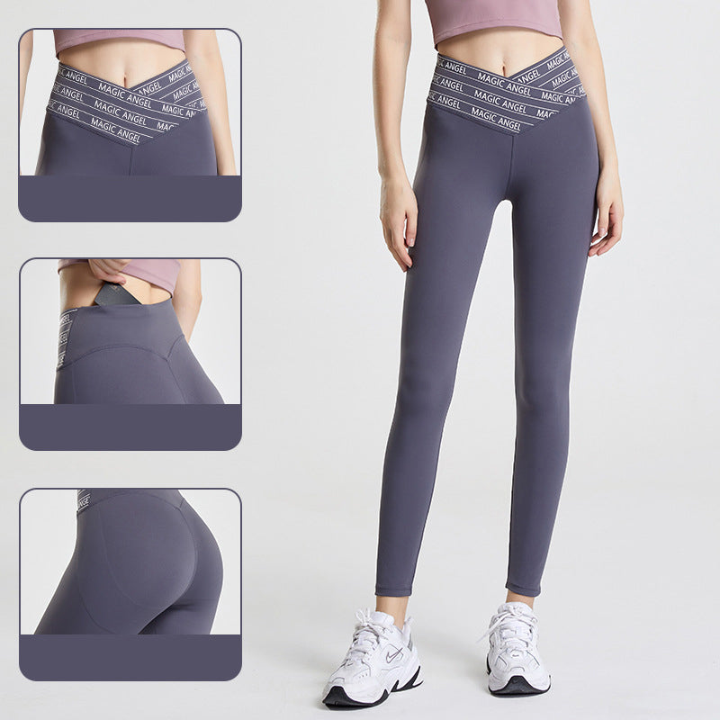 Yoga bottoms, leggings, print, 5 colors to choose from, high waist, contrasting, breathable, sweat absorbent, quick drying, thin, belly cover, hip lift, retro, slim, easy to match, sexy, fashion, this season's trend, S~XXL