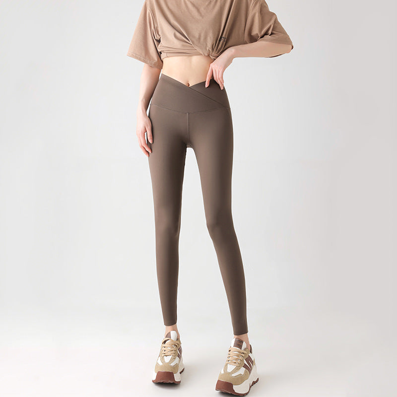 レギンス タイツ ヨガパンツ 激安 全3色 ハイウエスト クロスV ヒップリフト 9分丈 美脚 桃尻 着圧 ストレッチ スリムアップ 快適 フィットネス スポーツ お腹カバー 吸汗速乾 通気性 ランニング トレンド 大人気 大きいサイズ S~XXXL