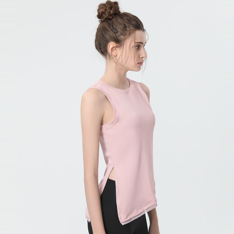 Yoga tops, round neck, 4 colors to choose from, sports, fitness, belly cover, durable, stylish, simple, easy to match, trendy, stylish, luxurious, great value, S~XL