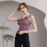 Camisole Yoga Top Padded Underwire Sleeveless Solid Gym Wear Women's Cute S~XL