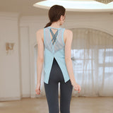 Yoga Tops Camisole Simple Elegant✿ Casual Comfortable Round Neck Sleeveless Solid Color 4 Colors to Choose from Breathable Quick Drying Openwork S~XL