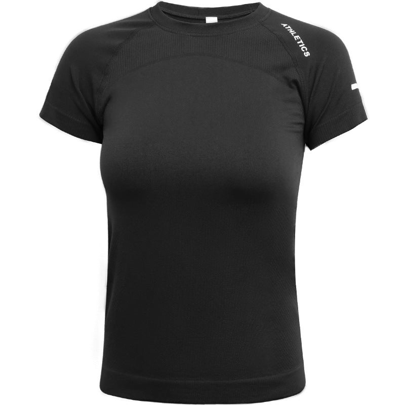 Yoga top, short sleeve, round neck, sweat absorbing, quick drying, breathable, Korean style♥, stylish, cute, fashionable, sports, S~XL