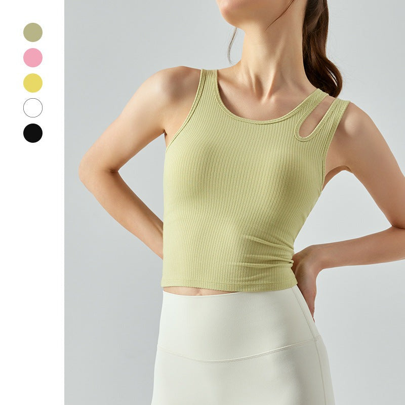 Beautiful, slimming, easy to match, stylish, stretchy, comfortable, smooth, round neck, solid color, 5 colors available, breathable, quick drying, sports, fitness, sweat absorbing, padded, running, gym fitness, S-XL