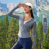 新しい UPF50+ 日焼け防止服、薄手、速乾性、通気性、抗 UV、アイスセンスの女性用フード付き日焼け止め服
