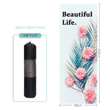 ヨガマット 5mm かわいい クッション性 プリント ダイエット器具 体幹トレーニング 滑り止め ニトリ ゴム 抗菌 ケース バンド 付き 厚手 ピラティスマット 筋トレ ストレッチマット エクササイズマット おすすめ 軽量 幅広 大判 柔らかい
