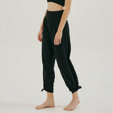 Jogger pants, yoga pants, gaucho pants, with pockets, loose fit, high waist, sweat wicking, quick drying, ribbon, side slits, soft, casual, 4 colors available, dance, sports, pilates, running, SL 