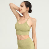 Yoga tops, bra tops, U-neck, pads, no wires, 5 colors to choose from, sports, breathable, open back, super flattering, stylish design, slim, sexy, mature and cute❀✿❀, trendy, stylish, luxurious, S~XL 