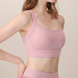 New U-shaped beautiful back sports yoga bra, high strength impact resistant running sports fitness bra, breast reduction bar 