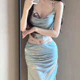 ホットガールビキニ水着女性のスリーピース海辺休暇ロングスカート貧乳プッシュアップベルトクロスボーダーセクシーな温泉水着