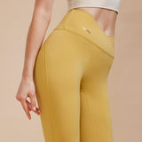 New high waist naked quick drying yoga pants, tight fit abdomen control peach buttocks, no embarrassing lines, sports running fitness pants 