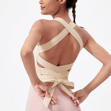 ブラトップ ヨガトップス カップ付き バックリボン 全6色 超盛れる 美背 背中開き 通気性 吸汗速乾 スポーツ フィットネス デザイン感 着痩せ 可愛い 合わせやすい セクシー S~XL