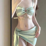 水着女性の夏のスリーピースセクシーな 2024 新しいスタイルプッシュアップ痩身ホリデーハイエンド写真撮影ビキニ