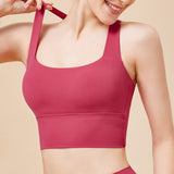 Summer New Cross Back Sports Bra High Strength Impact Resistant Underwear Pressurized Belly Fitness Yoga Vest 