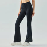 Flared pants, yoga pants, beautiful buttocks, beautiful legs, hip-up, seamless, high waist, sweat-absorbing, quick-drying, casual, drawstring, solid color, 4 colors available, belly cover, elastic waist, jogger pants, sports, fitness, running, S-XL 