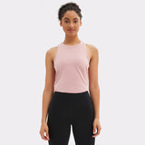 Tank top, yoga wear, top, wrap, back ribbon, back slit, no movement, sleeveless, won't turn up, quick drying, soft, large size, covers body shape, straight bone structure, 7 colors, sports, fitness, Pilates, running, gym, S-XXL