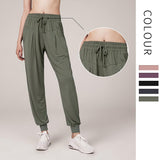 Long pants, yoga bottoms, solid color, high waist, fitness, casual, training, sports, S~XL 