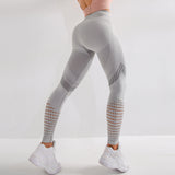 Leggings, Long Pants, Yoga Bottoms, High Waist, Breathable, Hip-Lifting, Quick-Drying, Mesh, Exercise, Women's, S~XL 