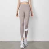 Leggings, Yoga Bottoms, High Waist, Switching, Color Scheme, Sports, Stomach Cover, Fitness, Sweat Absorbent, Hip Lift, Running, Strong Elasticity, Ankle Length, 3 Colors to Choose from, SL