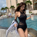 ワンピース水着 温泉用  韓流スタイル♥ 無地  透かし彫り おしゃれ  可愛い お洒落 セクシー M~XL